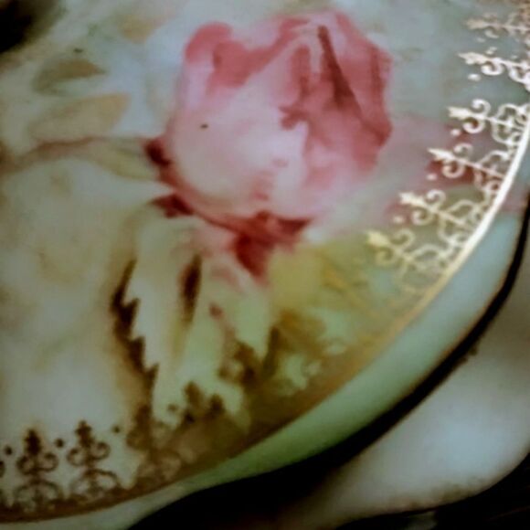 Sugar Bowl Limoges France Hand Painted Signed With/Lid - Picture 3 of 15